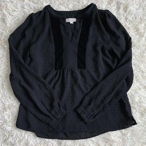 LOFT Dotted V-Neck Blouse